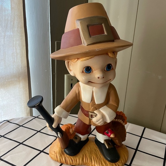 Vintage 1960s Rare XL 14 Pilgrim Hunting Turkey Table Or Floor